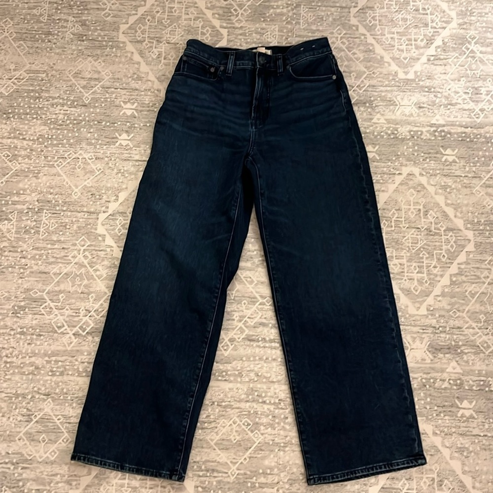 NWOT Madewell Dark Blue Wide Leg Jeans